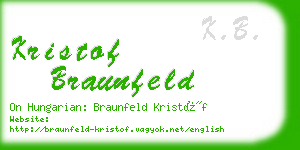 kristof braunfeld business card